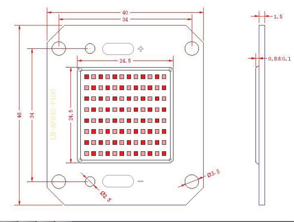 100W LED čip pro fotobiomodulaci